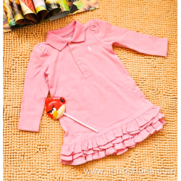 Children girl long sleeve dress summer spring simple